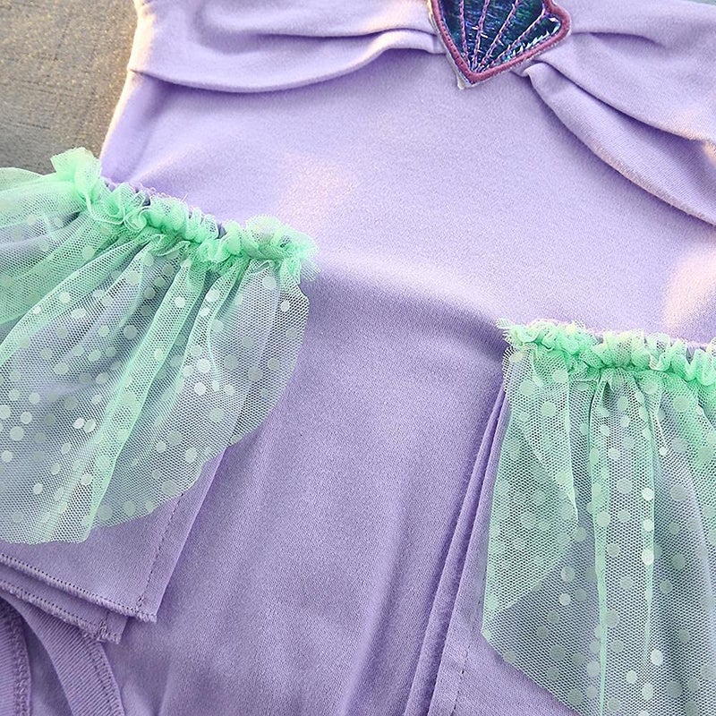 Lito Angels Baby Girls Princess Costume Mermaid Onesie Romper Bodysuit Halloween Dress Up Size 6-9 Months - Image 5